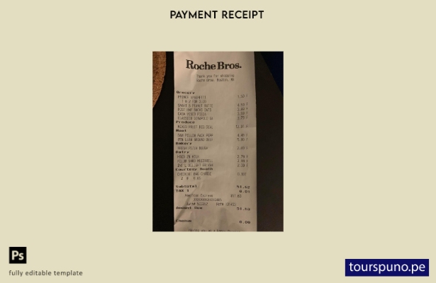 lista para imprimir plantilla de cheque de pago de supermercado Roche Bros
